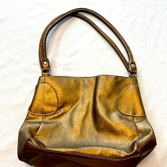 ⭐️ Mondo metallic bronze colored shoulder bag hobo bag